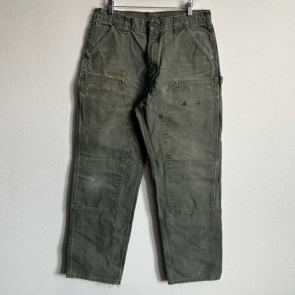 Carhartt B136 MOS green double knee work wear carpenter pants